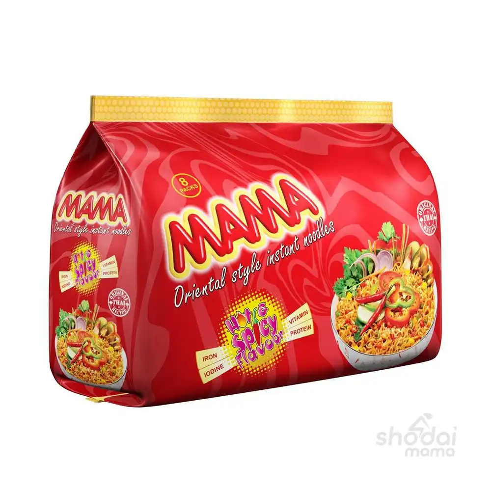 Mama Hot & Spicy Flavour Noodles 496gm 8Pack